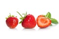 Strawberries, two and one half Royalty Free Stock Photo