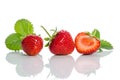 strawberries, two and one half Royalty Free Stock Photo