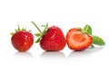 Strawberries, two and one half Royalty Free Stock Photo