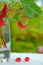 Strawberries in a vase