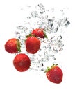 Strawberries in water