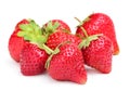 Strawberries on white background.