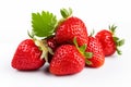 Strawberries on white background,isolated Generative AI