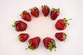 Strawberries on White Royalty Free Stock Photo