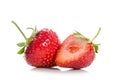Strawberries, whole one another half Royalty Free Stock Photo