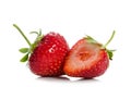 strawberries, whole one another half Royalty Free Stock Photo