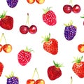 Strawberries, wild strawberries, blackberries, raspberries, cherries variety