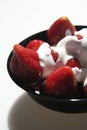 Strawberries and yogurt Royalty Free Stock Photo