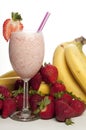 Strawberry Banana Smoothie Royalty Free Stock Photo