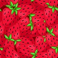 Strawberry beautiful illustration pattern. Red Berry print for textiles. Strawberry background design. Vector stock illustration