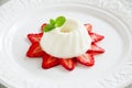 Strawberry blancmange Royalty Free Stock Photo