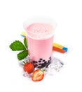 Strawberry Boba Bubble Tea Royalty Free Stock Photo