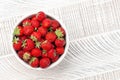 Strawberry bowl with ripe garden berries