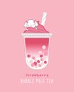 Strawberry Bubble Milk Tea