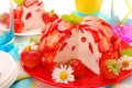 Strawberry cake in ball shape Royalty Free Stock Photo