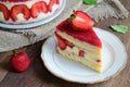 Strawberry cake, Fraisier cake Royalty Free Stock Photo