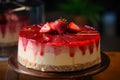 Strawberry cheese cake. Generate AI