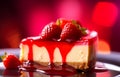 Strawberry cheesecake. Generate Ai Royalty Free Stock Photo