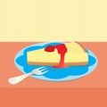 Strawberry Cheesecake Illustration Royalty Free Stock Photo