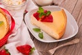 Strawberry cheesecake. Royalty Free Stock Photo