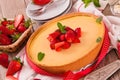 Strawberry cheesecake. Royalty Free Stock Photo