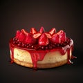 Strawberry Cheesecake, Cheesecake Pastry, Cream Cheese Dessert, Strawberry Cheese Cake Royalty Free Stock Photo