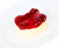 Strawberry cheesecake on plate Royalty Free Stock Photo