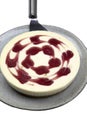 Strawberry cheesecake on a plate. Royalty Free Stock Photo