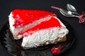 strawberry cheesecake slices on a plate Royalty Free Stock Photo