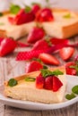 Strawberry cheesecake. Royalty Free Stock Photo