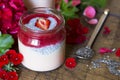 Strawberry chia pudding. Royalty Free Stock Photo