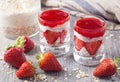 Strawberry chia pudding Royalty Free Stock Photo