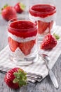 Strawberry chia pudding Royalty Free Stock Photo