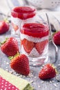 Strawberry chia pudding Royalty Free Stock Photo