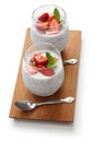 Strawberry chia seed pudding Royalty Free Stock Photo