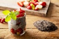 Strawberry Chia vegan yogurt