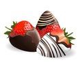 Strawberry with chocolate dipping Royalty Free Stock Photo