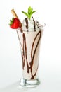 Strawberry chocolate milk shake Royalty Free Stock Photo