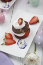 Strawberry Chocolate Napoleons Royalty Free Stock Photo