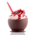 Strawberry and chocolate pastry mousse Royalty Free Stock Photo