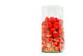 strawberry in cleared plastic bag Royalty Free Stock Photo