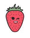 A strawberry clip art on white background