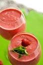 Strawberry cocktail in glasses Royalty Free Stock Photo