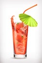 Strawberry cocktail icon