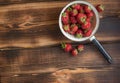 Strawberry in a colander Royalty Free Stock Photo
