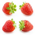 Strawberry. Collection isolated on white Royalty Free Stock Photo