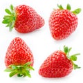 Strawberry. Collection isolated on white Royalty Free Stock Photo