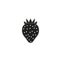 Strawberry colorful logo. Strawberry cartoon style symbol. Isolated on a white background