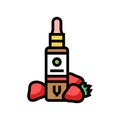 strawberry cosmetic color icon vector illustration