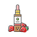 strawberry cosmetic color icon vector illustration